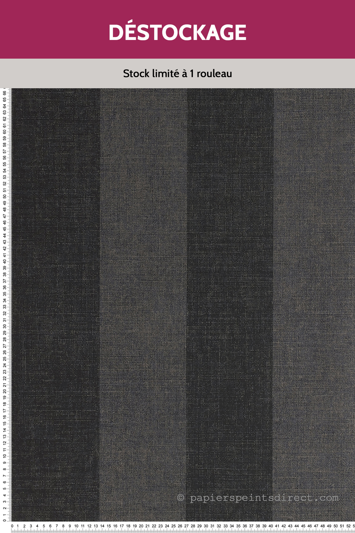 Papier peint Destockage - Rayures Pause gris/noir - Home Sweet Home