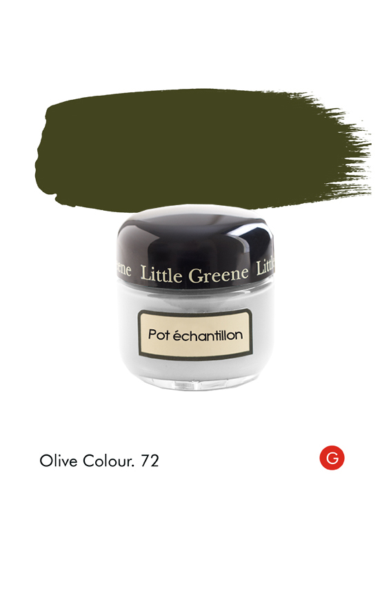 Pot échantillon Olive Colour (Georgian) n°72 - Finition Absolute Matt Emulsion