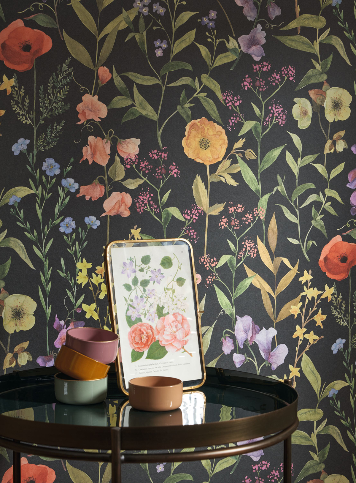 Papier peint Fleurs Des Champs noir - Gardens de Casadéco AMB2 | Réf. GADN87659456