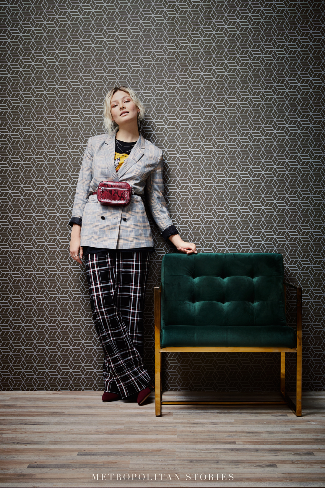 Papier peint 3D Cubes brun paillettes - Metropolitan Stories d'AS Création AMB 3 | Réf. SP14661