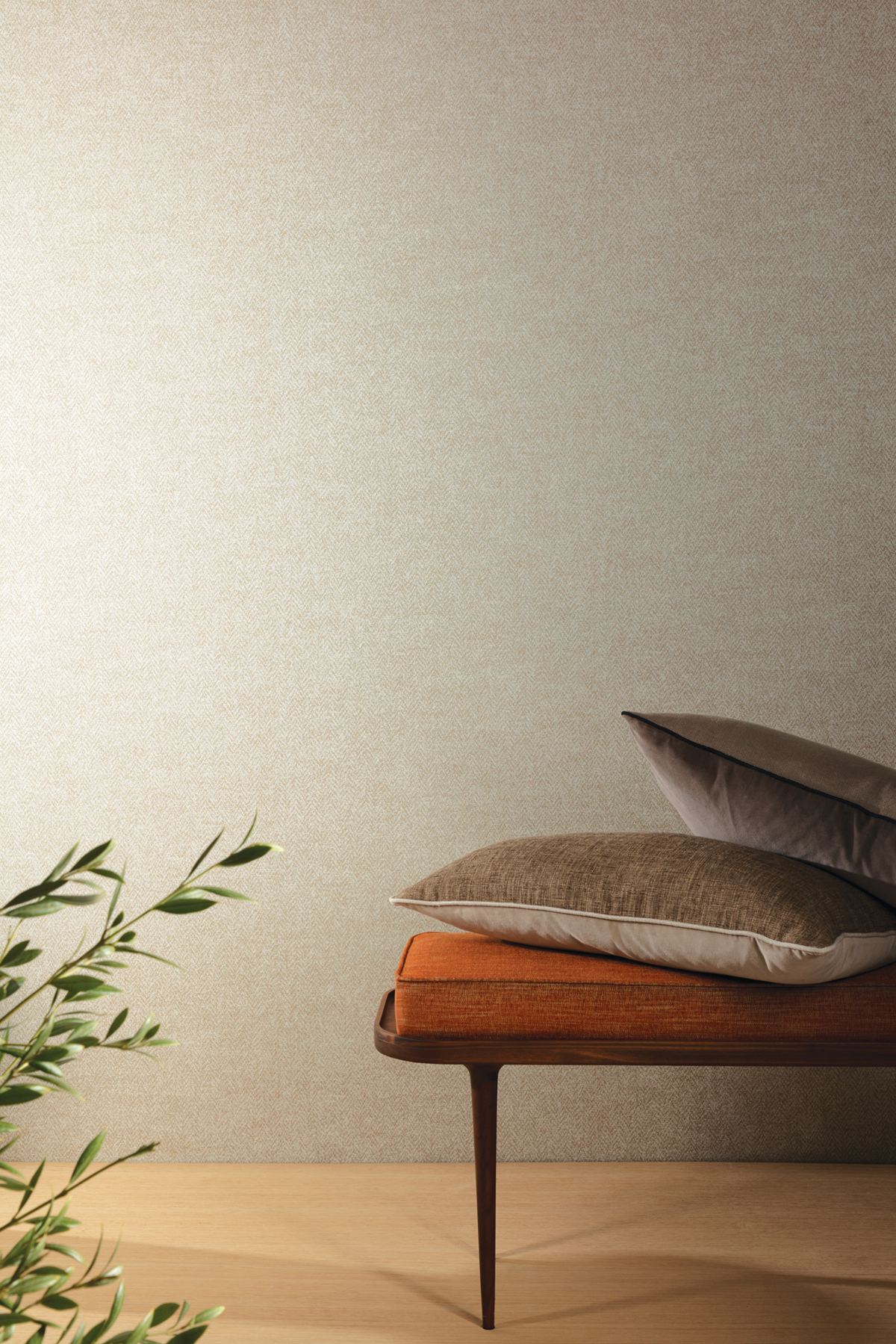 Papier peint Chevron Rocco sable - The Texture Book de Masureel | Réf. MAS-ILA702