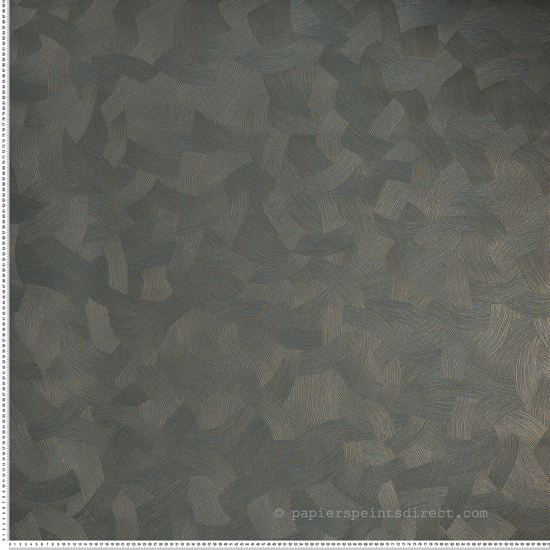 Papier peint Mouvement Graphique Bérénice vert émeraude doré - Magnitude de Casamance | Réf. CAS-76662446