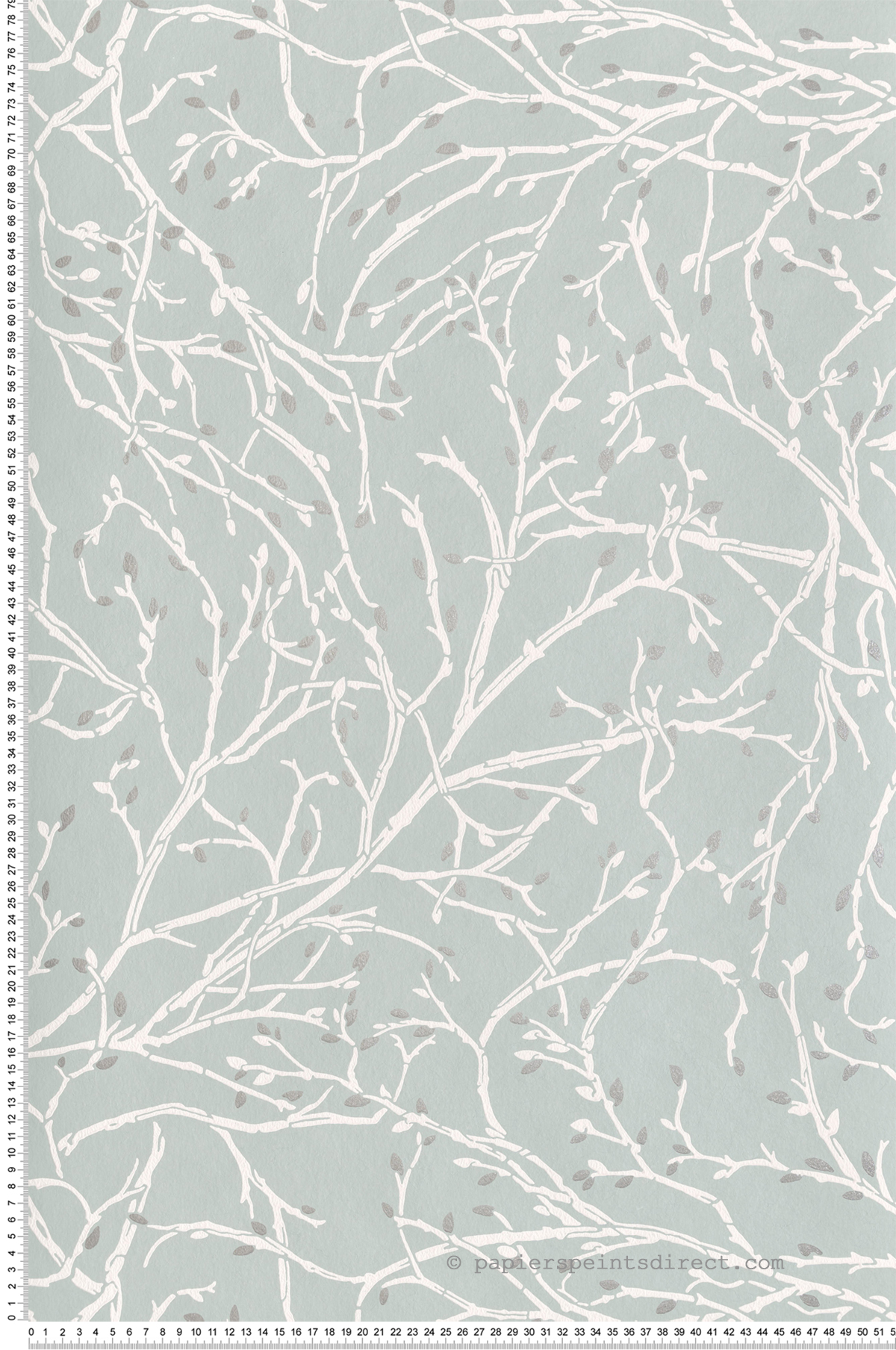 Papier peint Branche Twiggy vert d'eau - Folium de Osborne & Little | Réf. OSB-W7339-05
