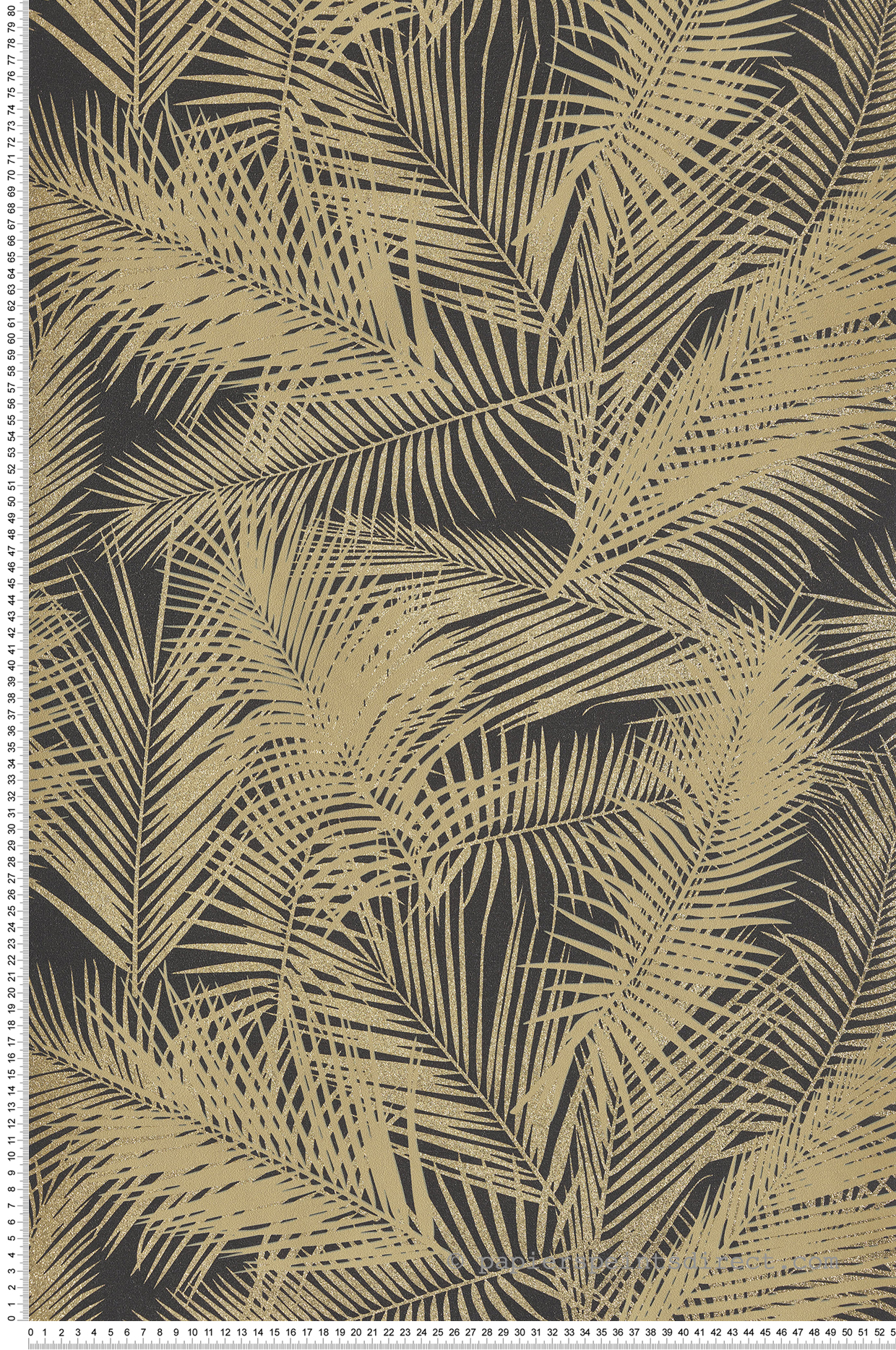 Papier peint Jungle Palme noir et doré - Eden d'Ugépa | Réf. UGP-J98202