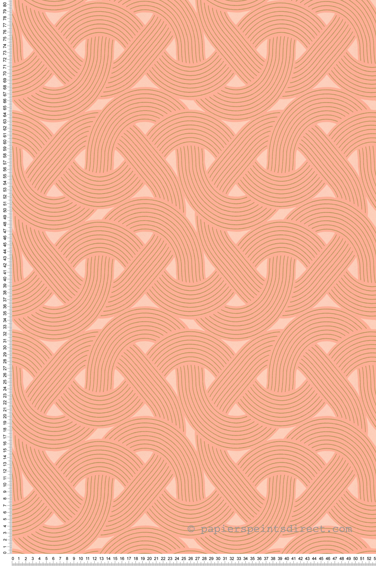 Papier peint Graphique Noeud Corde rose doré - Arcade d'Architects Paper | Réf. 39175-2