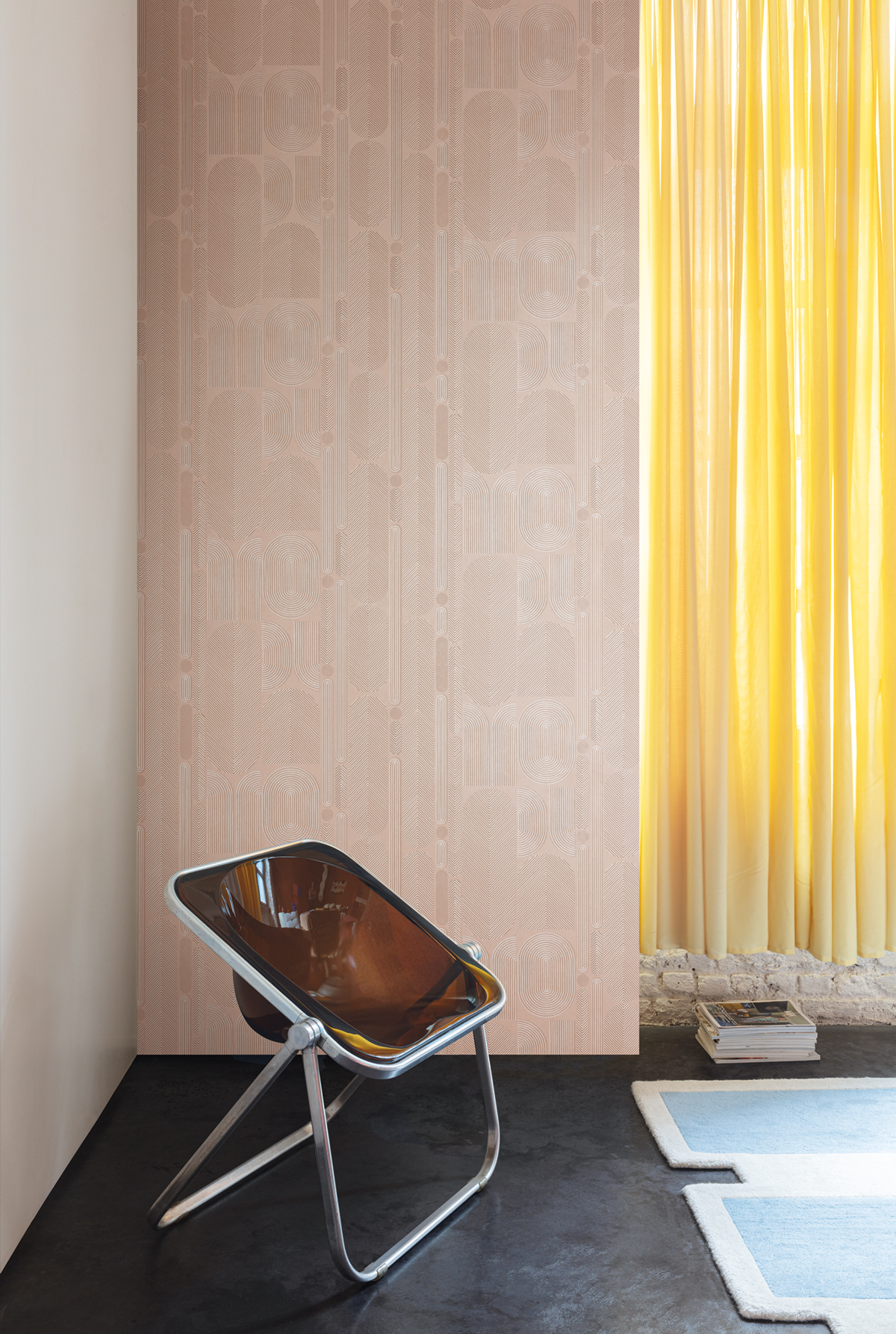 Papier peint Ethnique Graphique Ovala rose peau nacré - Rock de Masureel | Réf. MAS-ROC204