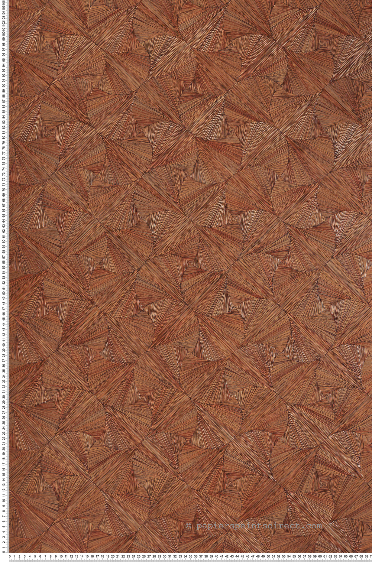 Papier peint Ecaille Végétale Lombok terre de sienne - Archipel de Casamance | Réf. CAS-75321222