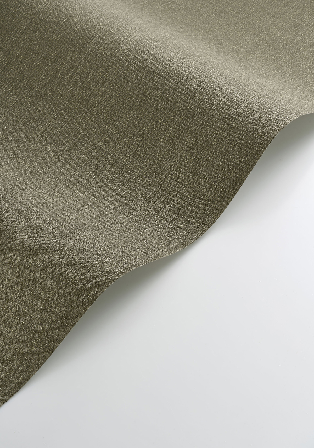 Papier peint Uni Lin Métallisé Caractère kaki - Matera de Casadéco AMBV| Réf. MATA201177616