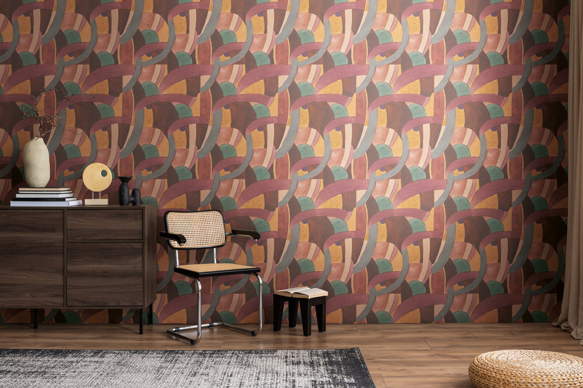 Papier peint Géométrie Contemporaine prune - Anna D'Andrea d'A.S. Création | Réf. AS-782141
