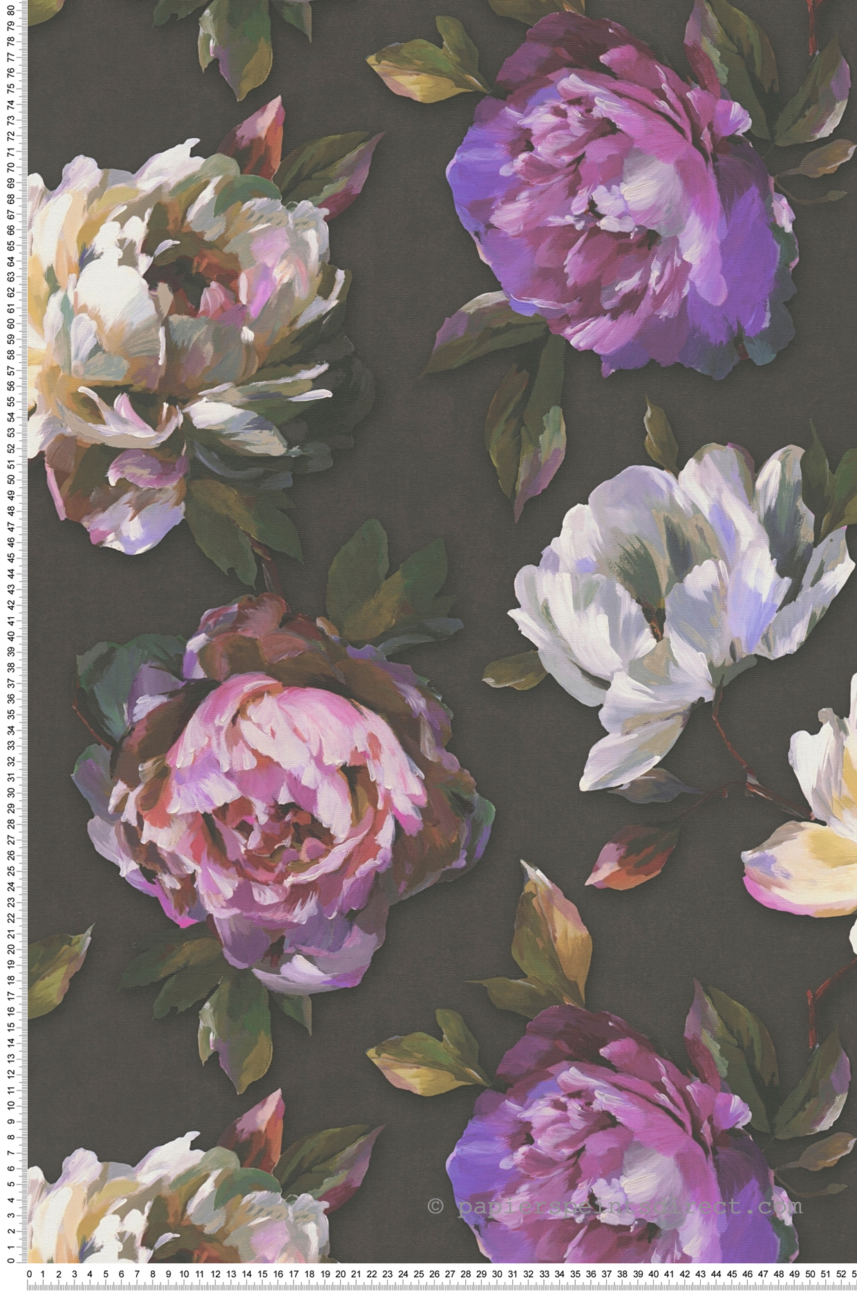 Papier peint Grosses Pivoines charbon violet - Pintwalls 2 d'A.S. Création | Réf. AS-396091