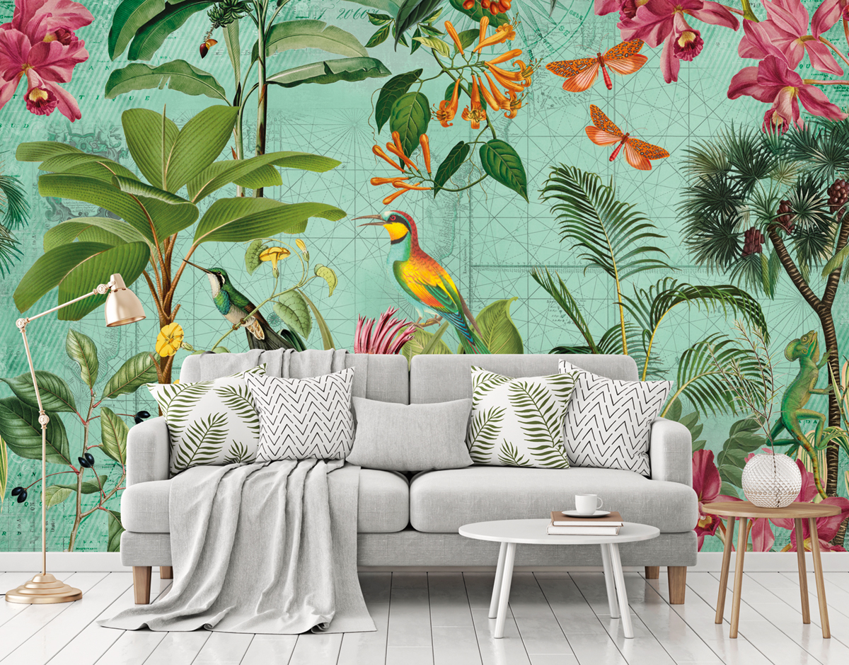 Papier peint panoramique Oiseaux Tropical Paradise 1 - Référence DD119701 - Intissé 200g/m2 - Standard 400 x 270