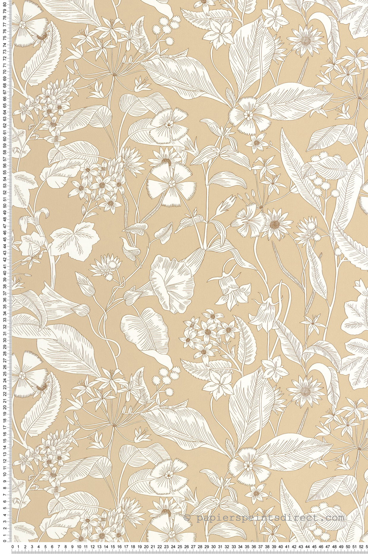 Papier peint Floral Lightness beige - Light de Casélio | Réf. LIG106601010