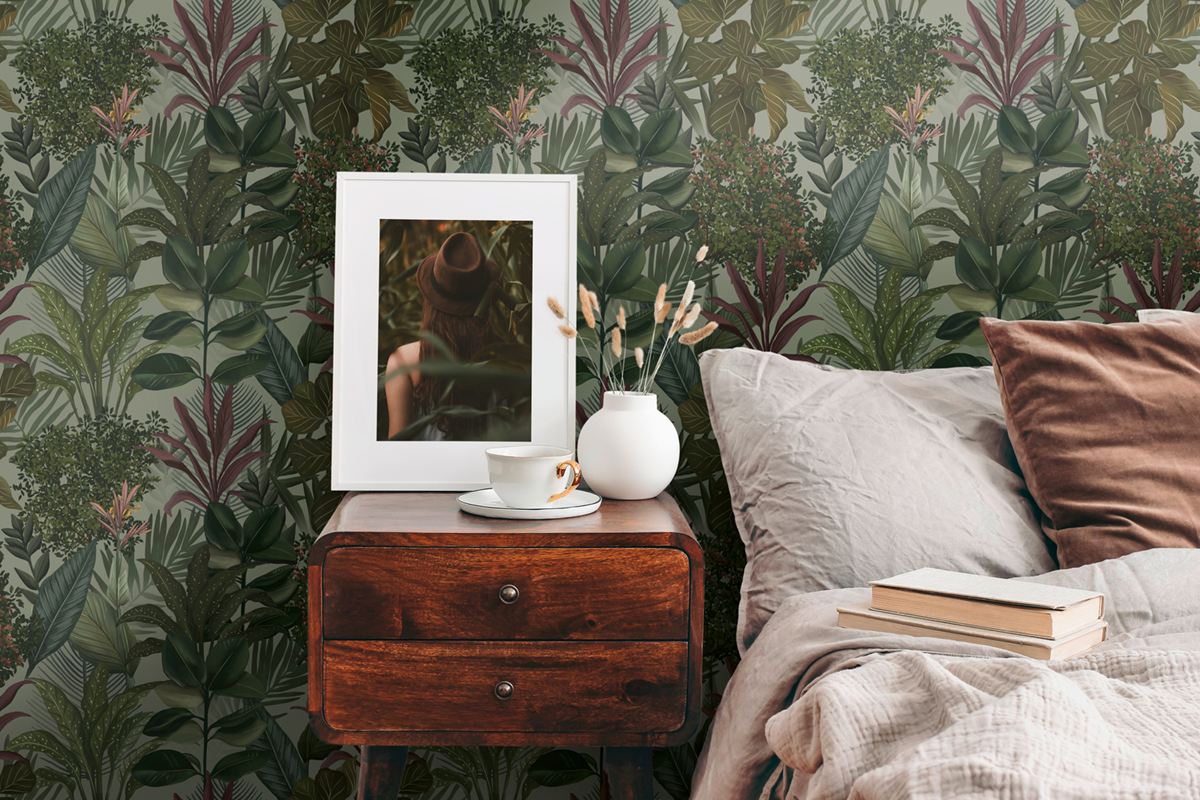 Papier peint Feuillage Luxuriant vert - Drawn Into Nature de Livingwalls AMB3| Réf. 39433-1