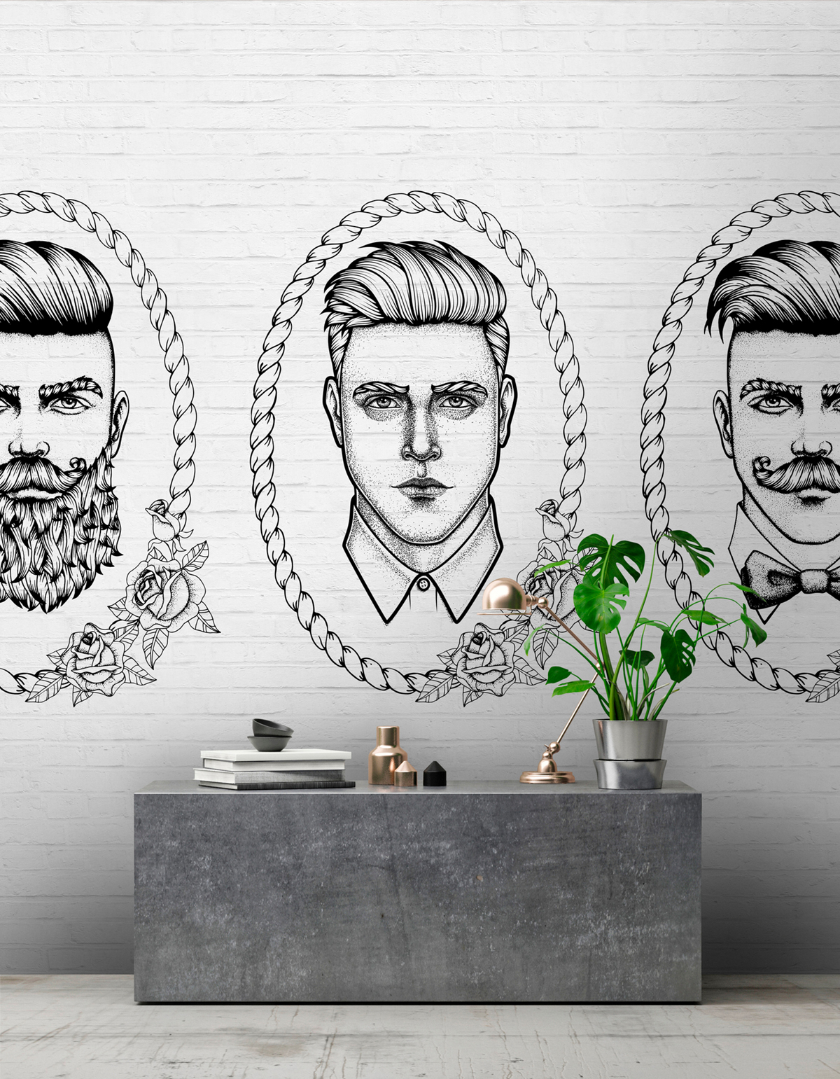 Papier peint panoramique Hipster Iconic 3 - Référence DD110411 - Intissé 200g/m2 - Standard 400 x 270