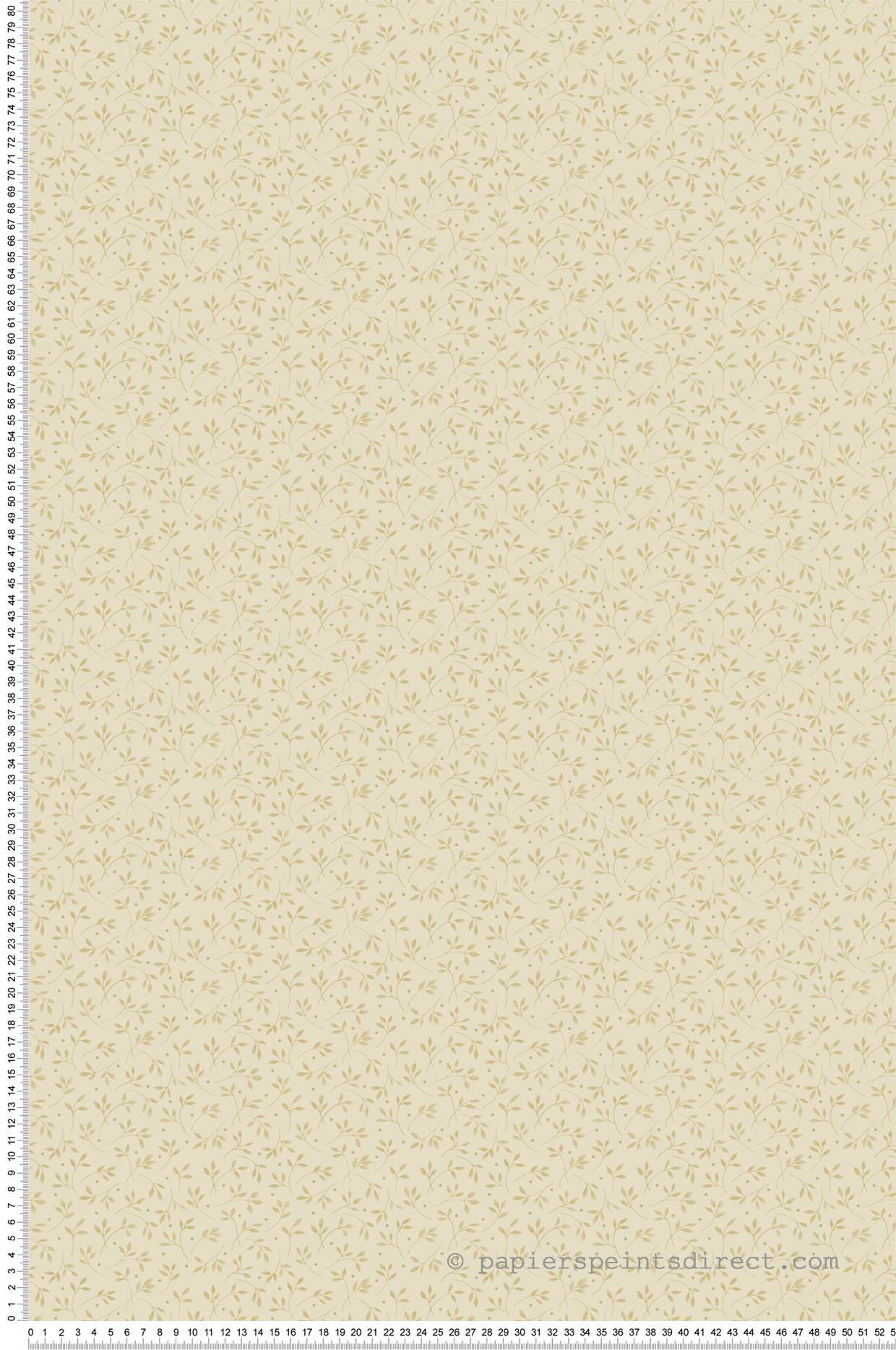 Papier peint Feuillage Minimaliste beige - My Little Cottage de Montecolino | Réf. MC-M12367