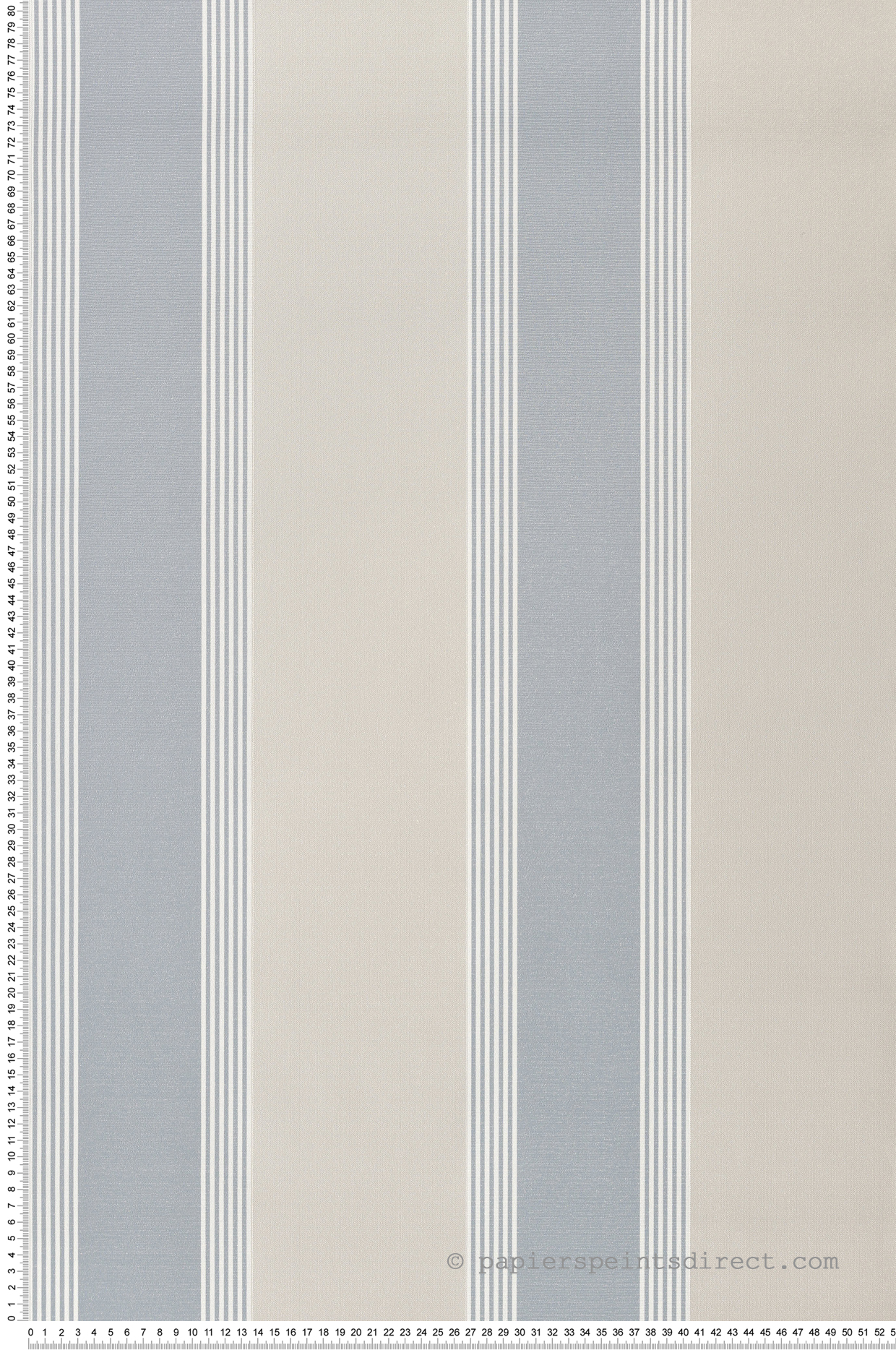 Papier peint Rayure Vintage beige bleu - Scala de Montecolino | Réf. MC-28876