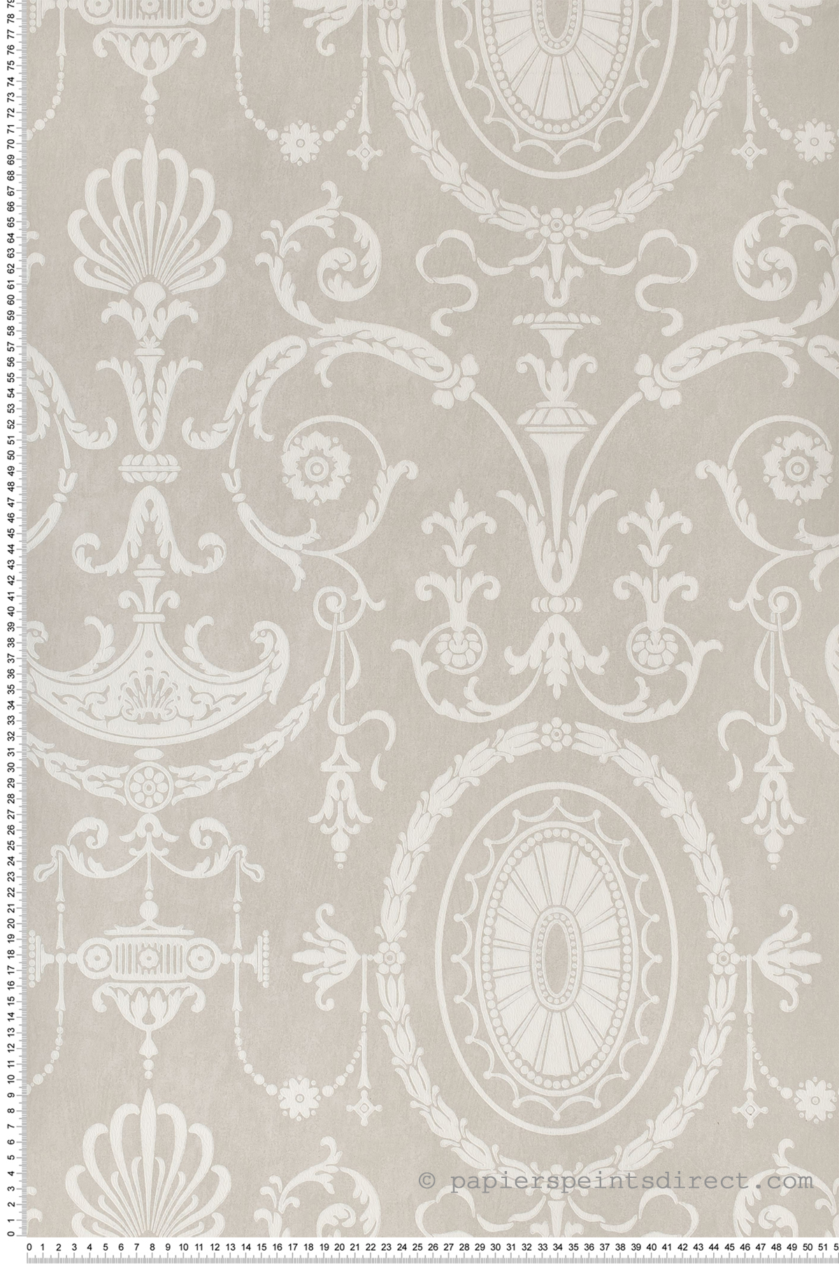 Pall Mall gris souris - Papier peint London Wallpapers IV de Little Greene