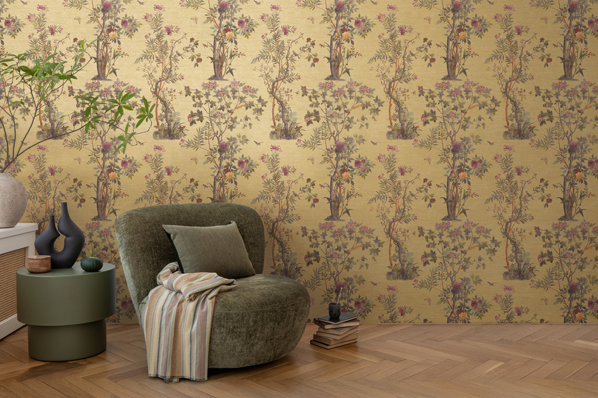 Papier peint Arbre Botanique doré - History of Art 2 d'AS Création | Réf. AS-790432