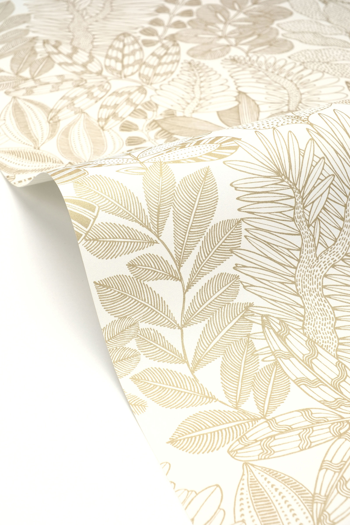 Papier peint Golden Jungle blanc doré - Moonlight 3 de Casélio ZOOM | Réf. MNL3107160287