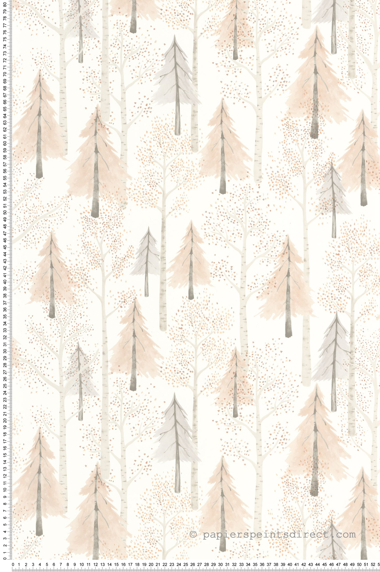 Papier peint Sapin Forêt gris rose - Once Upon A Time de Casadéco | Réf. OUAT88241732