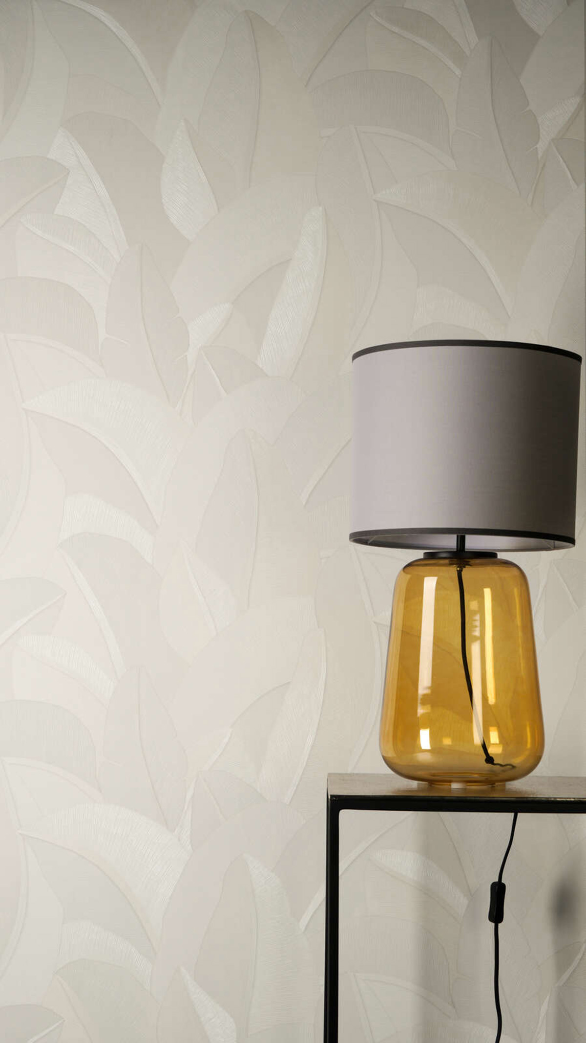 Papier peint Feuillage Graphique blanc - Vibes & Styles d'A.S. Création AMB4| Réf. AS-790396