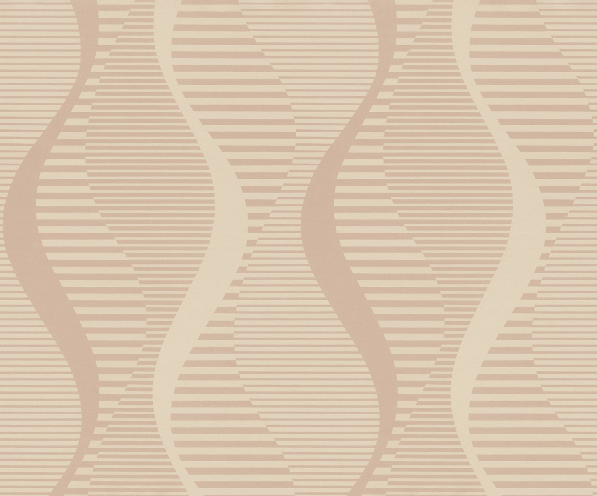 Papier peint panoramique Graphique Ondulations rose - Seasons de Komar