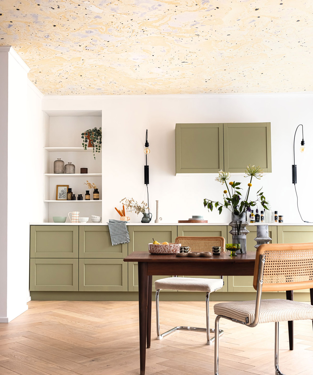 Papier peint panoramique Marbre beige orange L 212 X 310 - Reliefs de Casélio | Réf. RLF106241227