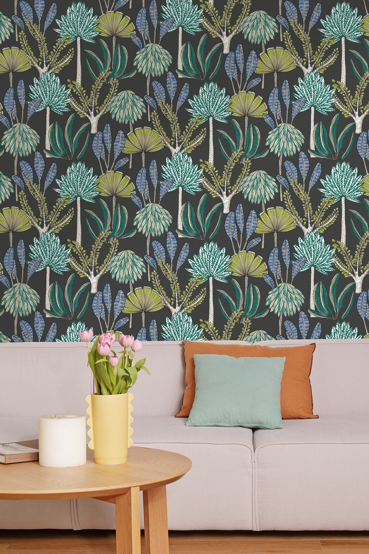 Papier peint Feuillages Jungle Bali noir vert - Stay Wild de Casélio | Réf. WILD104939708