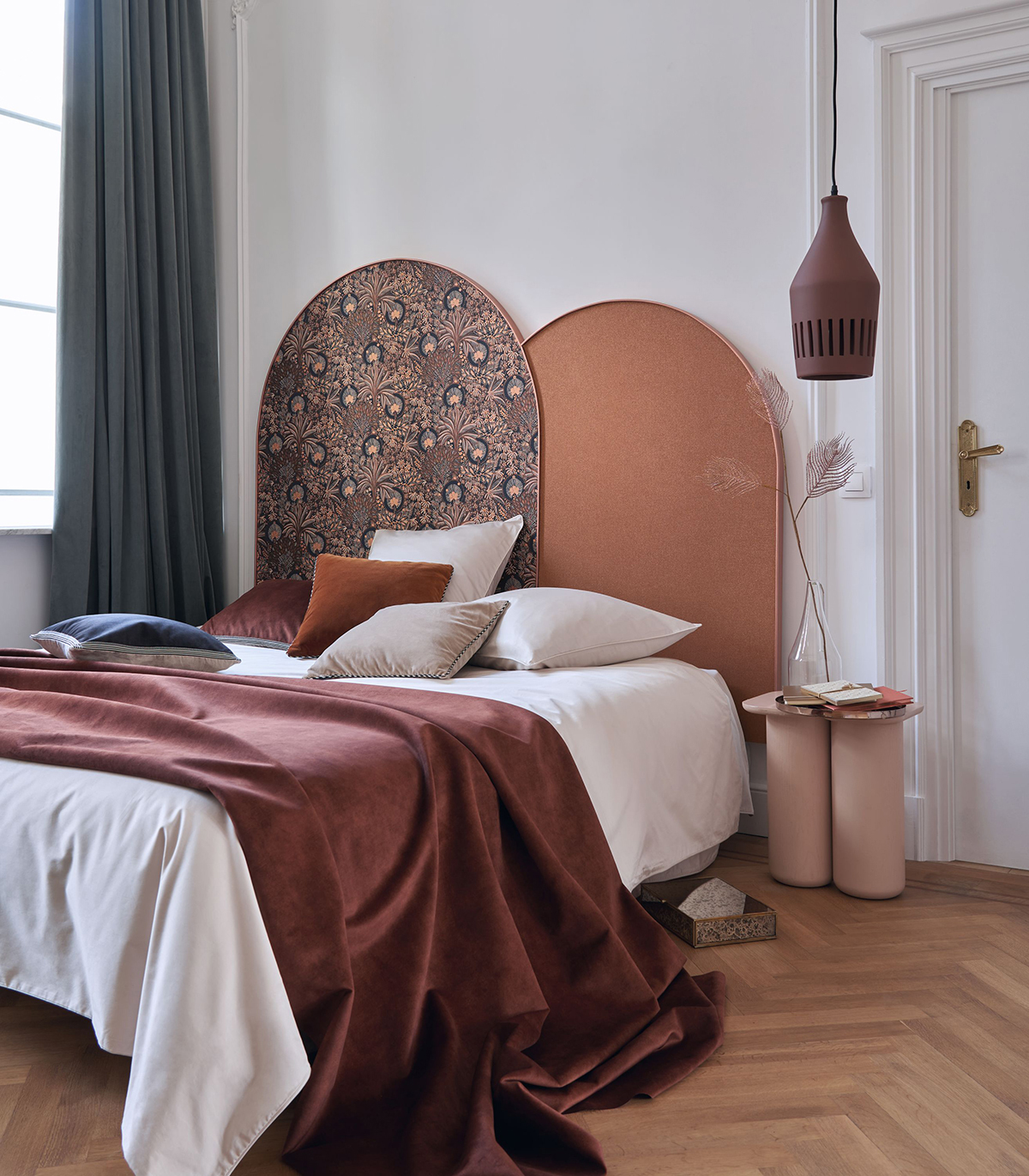 Papier peint Faux Uni Octa rouille métallisé - Nuit d'Orient de Casamance AMB2 | Réf. CAS-75423670