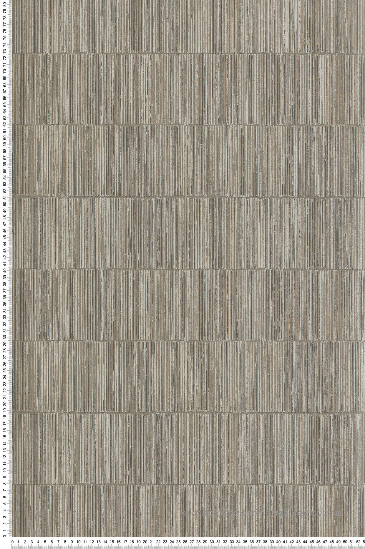 Papier peint Effet Store Bambou vert de gris doré - Unique de Lutèce | Réf. LTC-SP-JA3003