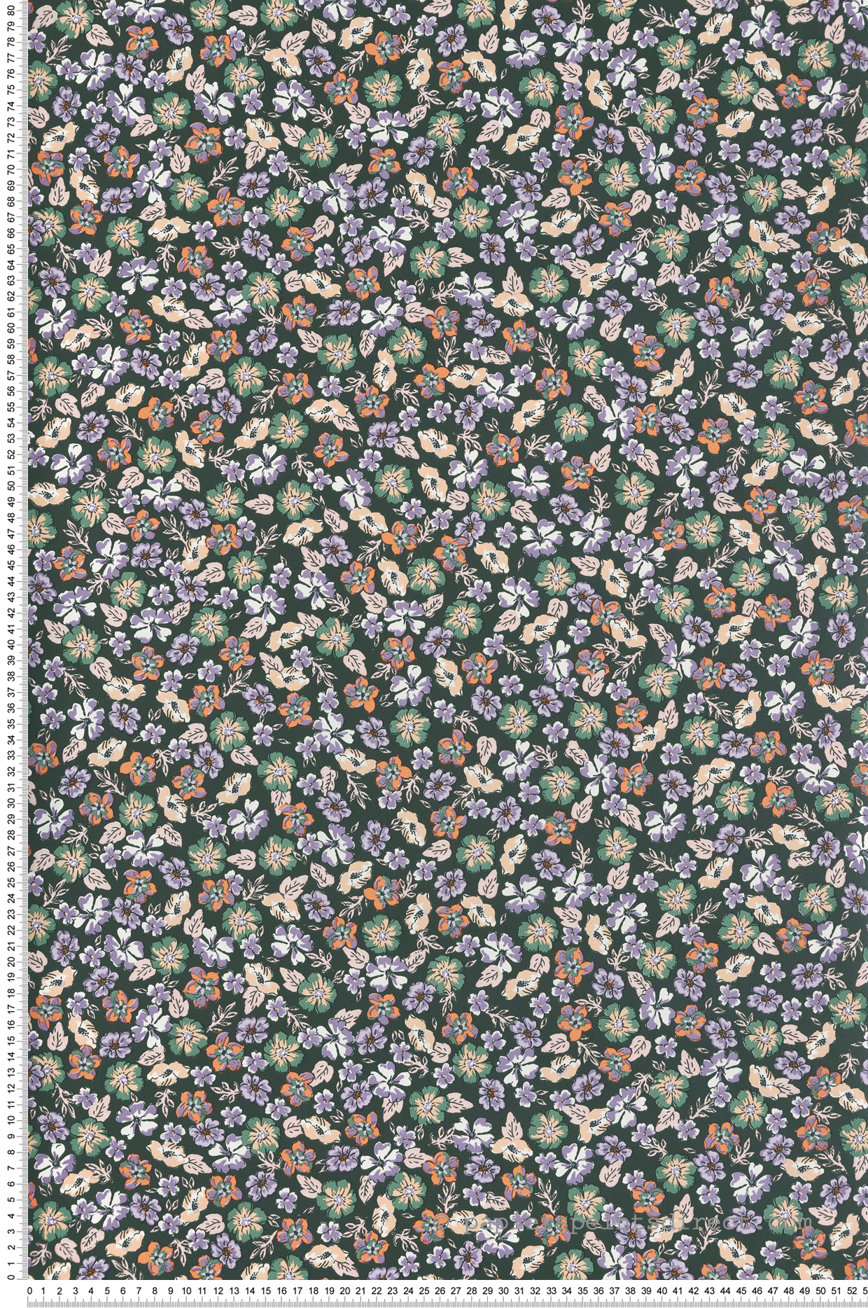 Papier peint Fleur Liberty Funny violet vert - Happy Therapy de Casélio | Réf. HTH104107279