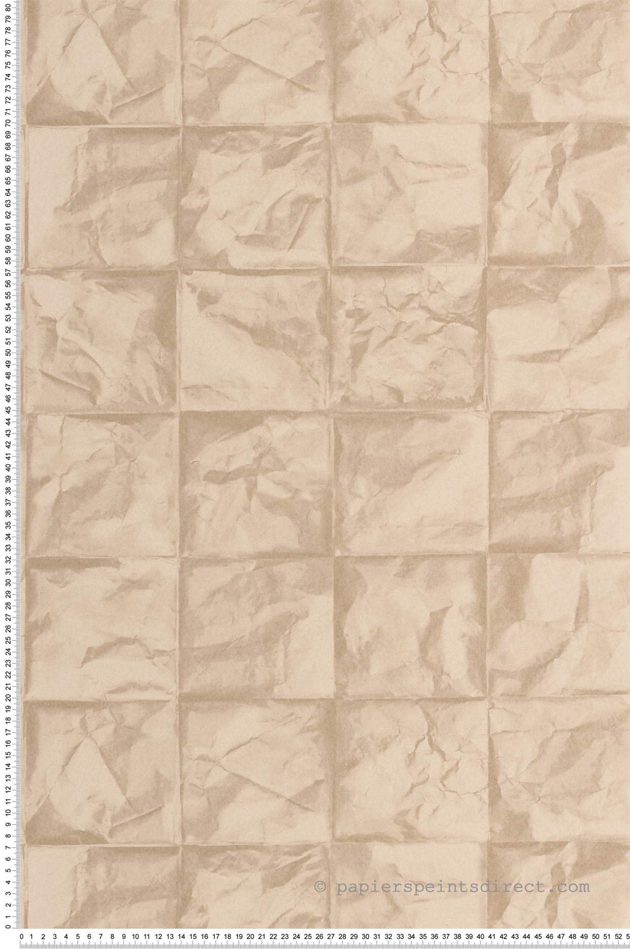 Papier peint Carreaux Papier Froissé beige - Papercraft de Casadéco | Réf. PAPC89641212