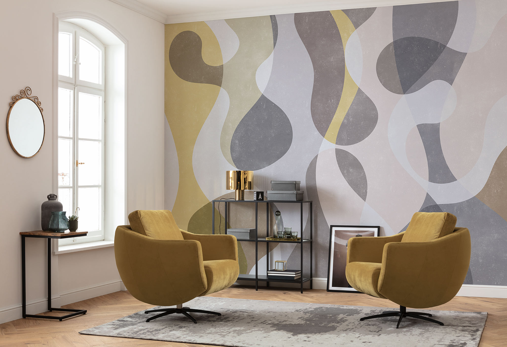 Papier peint panoramique Contemporain Flux Meditation - Papier peint Komar Flair