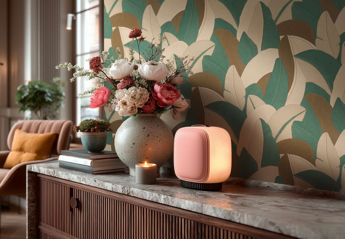 Papier peint Feuillage Graphique bleu canard - Vibes & Styles d'A.S. Création AMB3| Réf. AS-790392