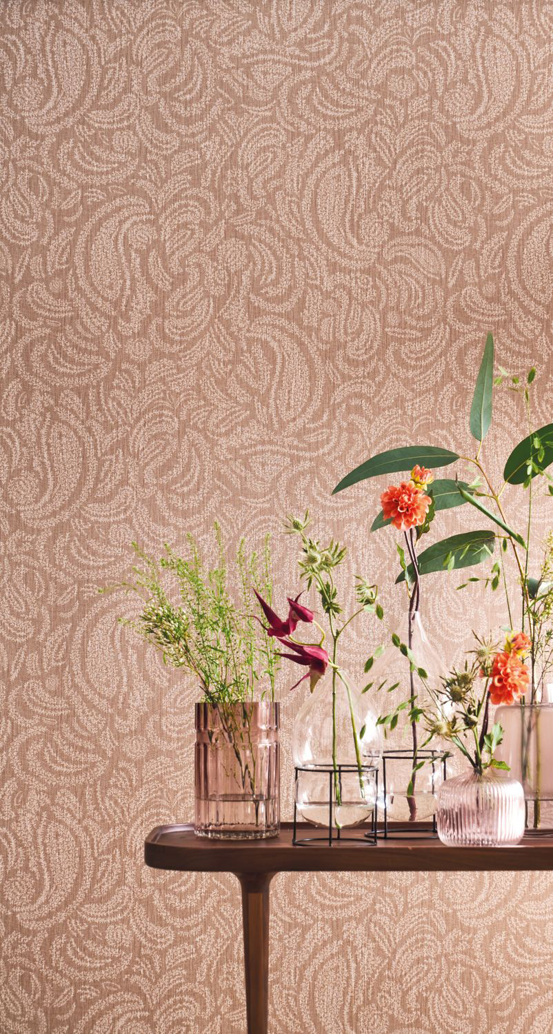 Papier peint motif Cachemire Jaipur nude - Ceylan de Casamance | Réf. CAS-74553892