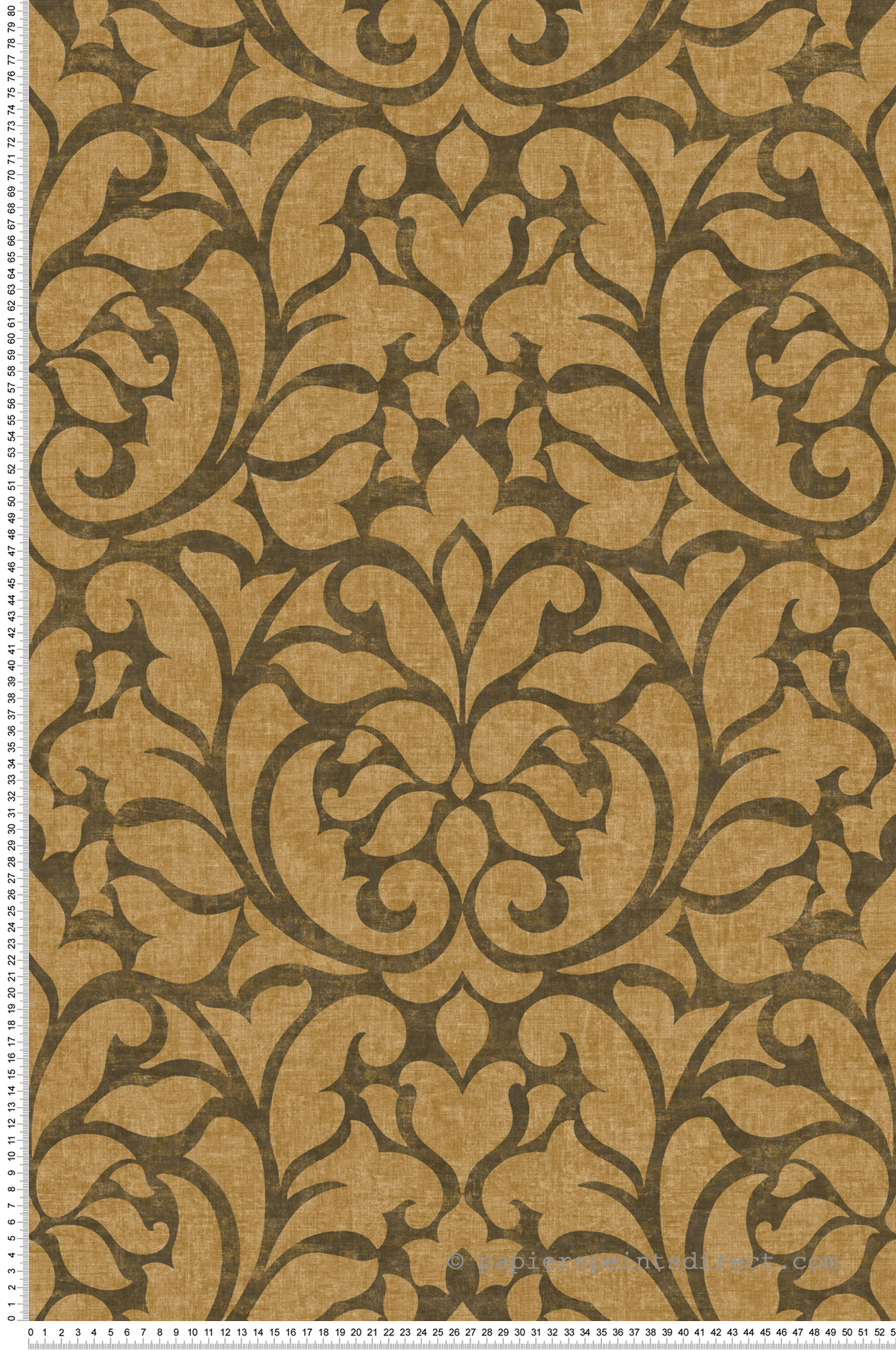 Papier peint Baroque Opéra ocre et marron - Vienne de Casadéco | Réf. VIEN87342721