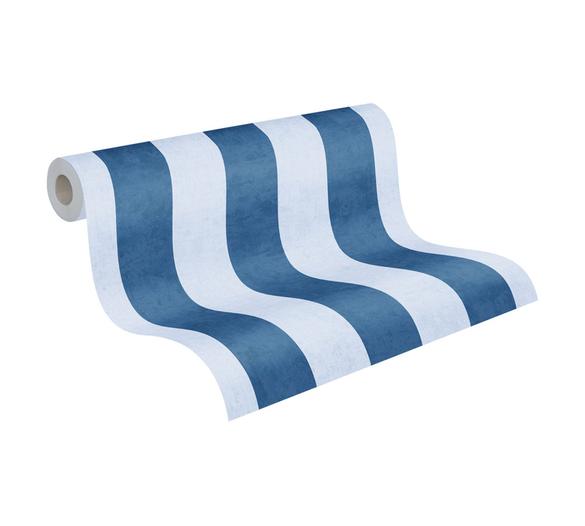 Papier peint Rayure Patiné bleu marine - Lilly & Luis d'A.S. Création AMB8 | Réf. AS-770785