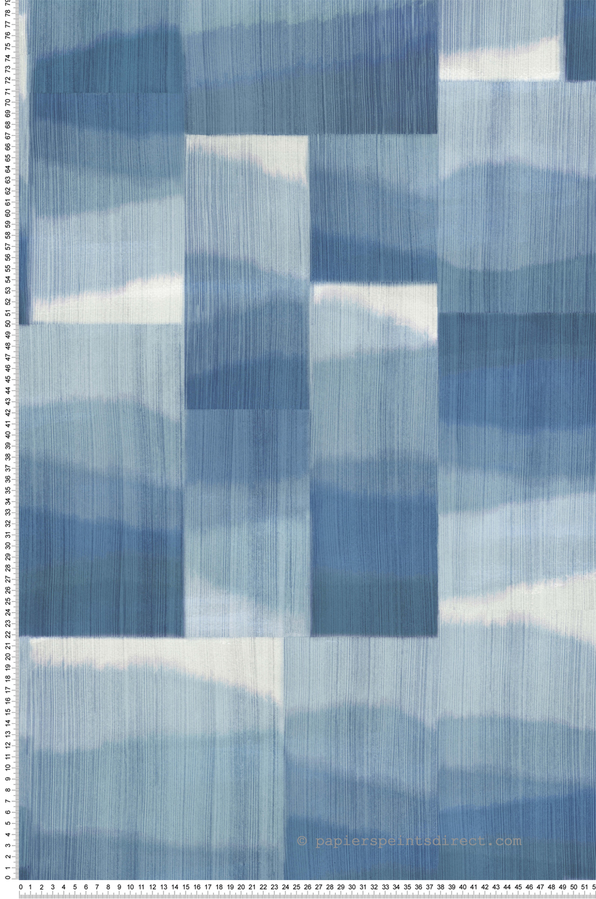 Papier peint Géométrique Tie and Dye bleu - Kanoko d'Osborne & Little | Réf. OBS-W7553-03