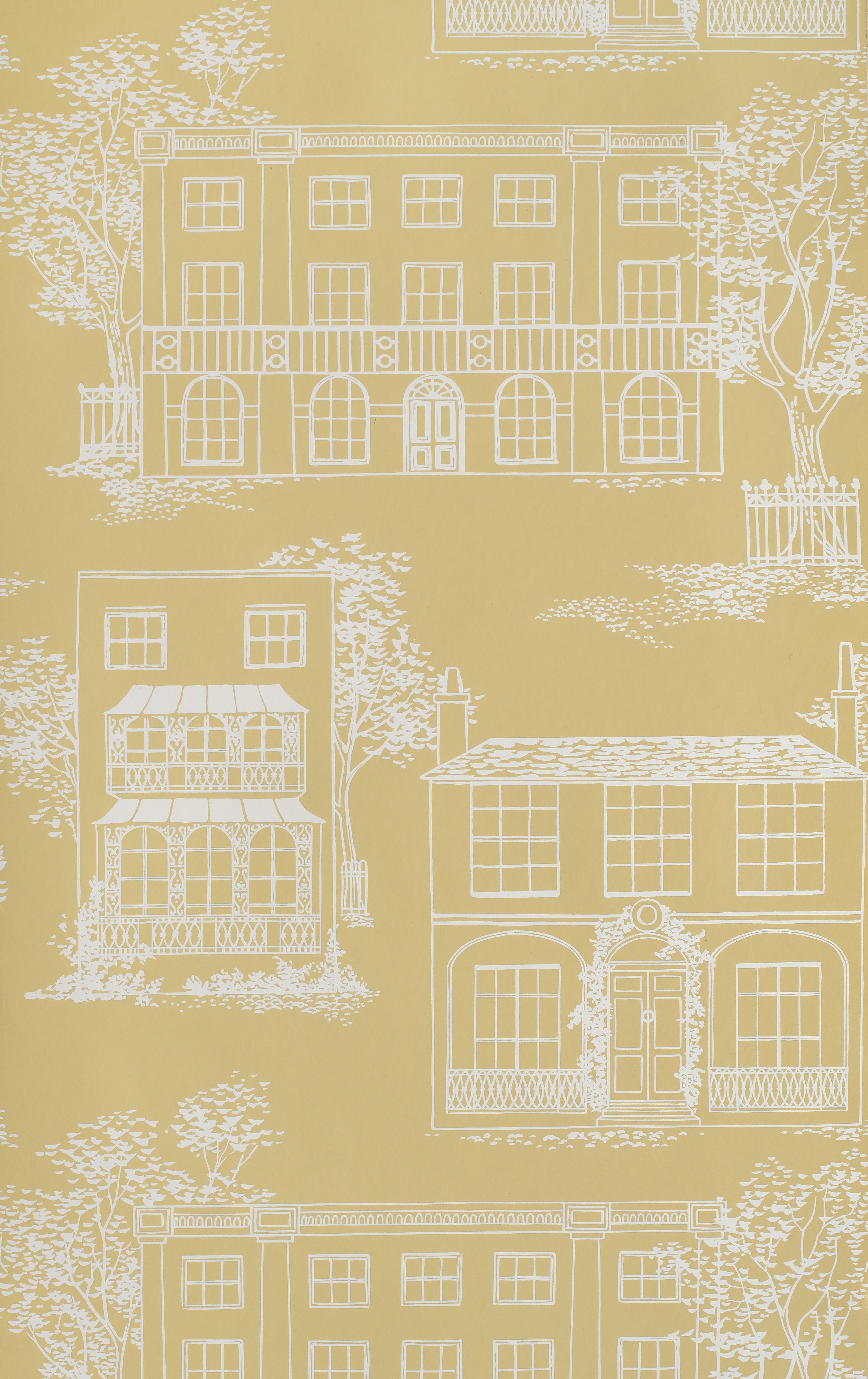 Papier peint 50' s Line Papers par the Little Greene, référence : 272HAYELLO