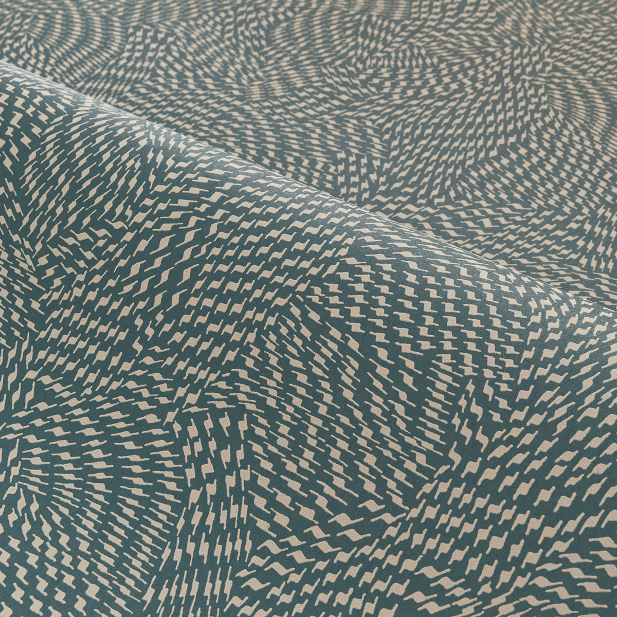 Papier peint Illusion 3D Passy vert de gris beige - Square Jasmin de Casamance | Réf. CAS-75722854