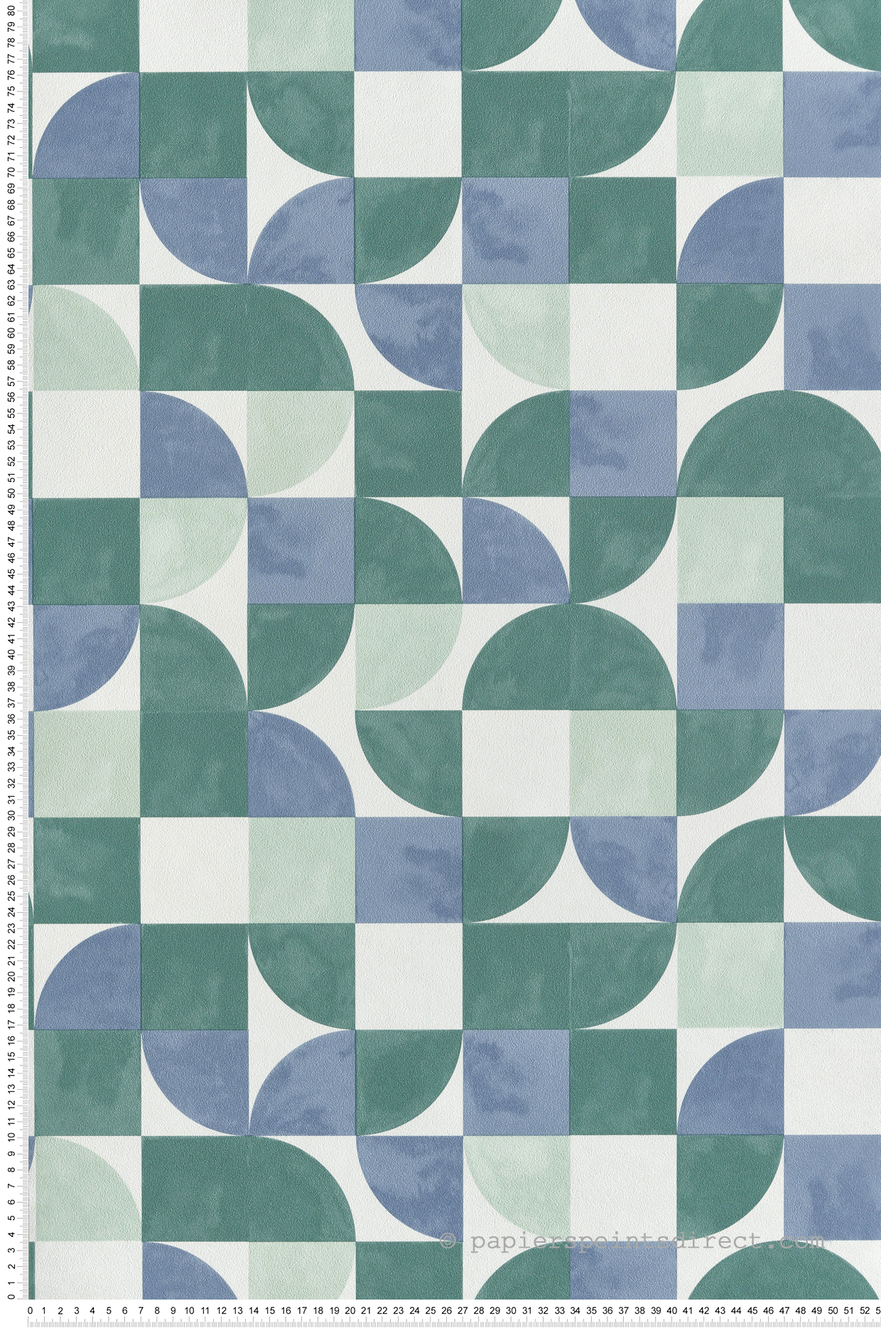 Papier peint Forme Rétro Happiness bleu vert - Green Life 2 de Casélio | Réf. GNL2105360690