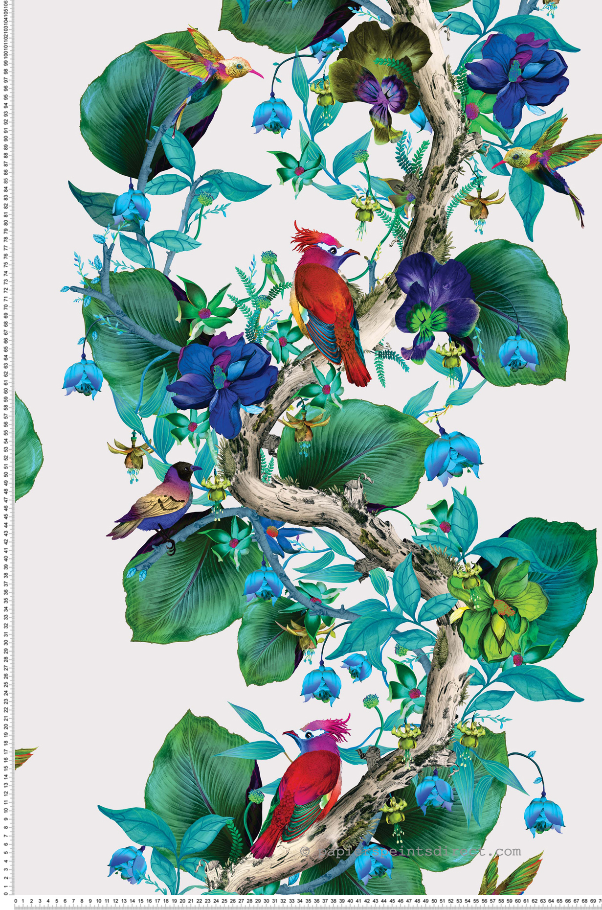 Papier peint Arbre aux Oiseaux Rain Forest Emerald - Empyrea d'Osborne & Little | Réf. OSB-W7026-01
