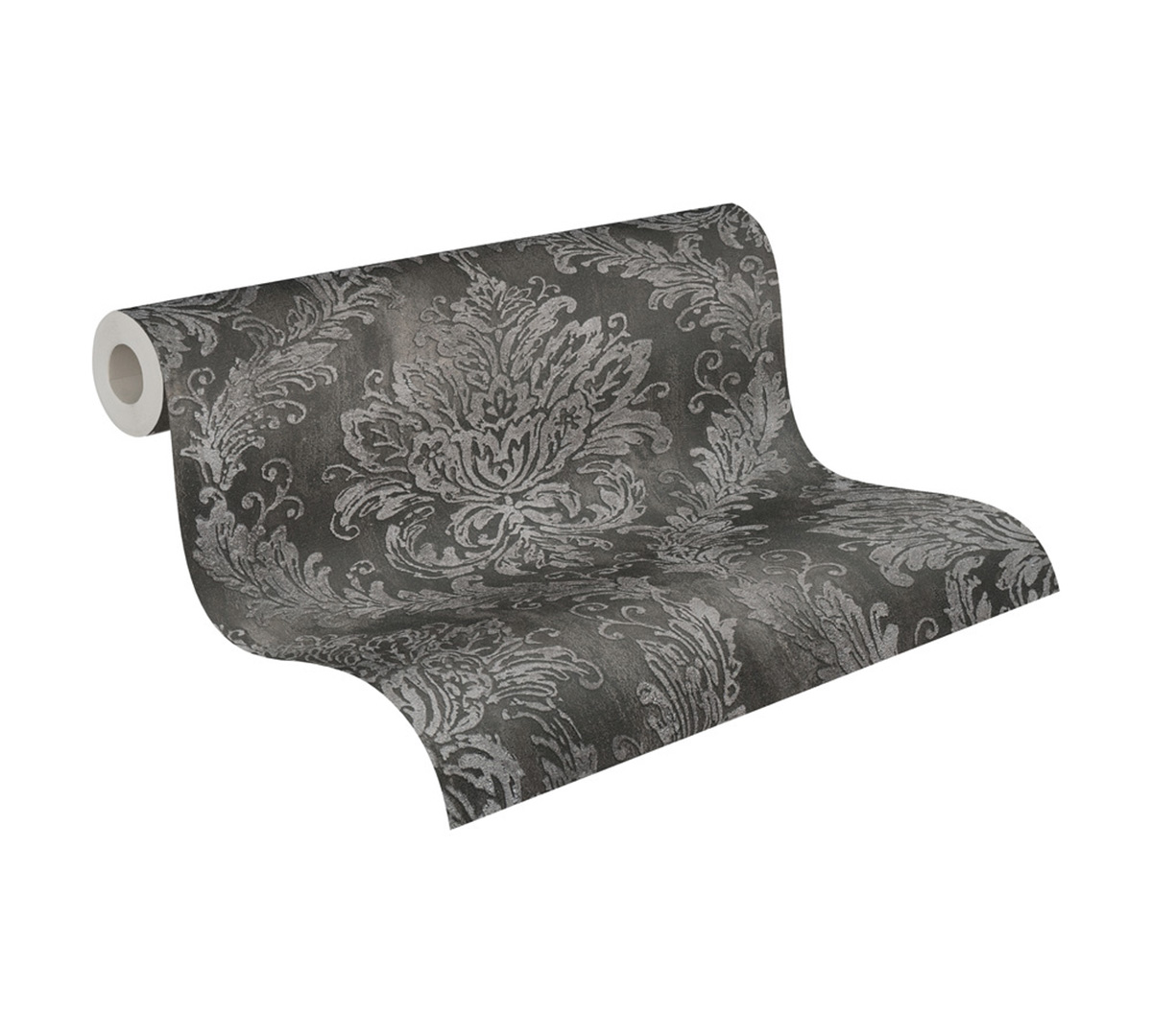 Papier peint Baroque Médaillon noir argenté - History of Art 2 d'AS Création | Réf. AS-790496