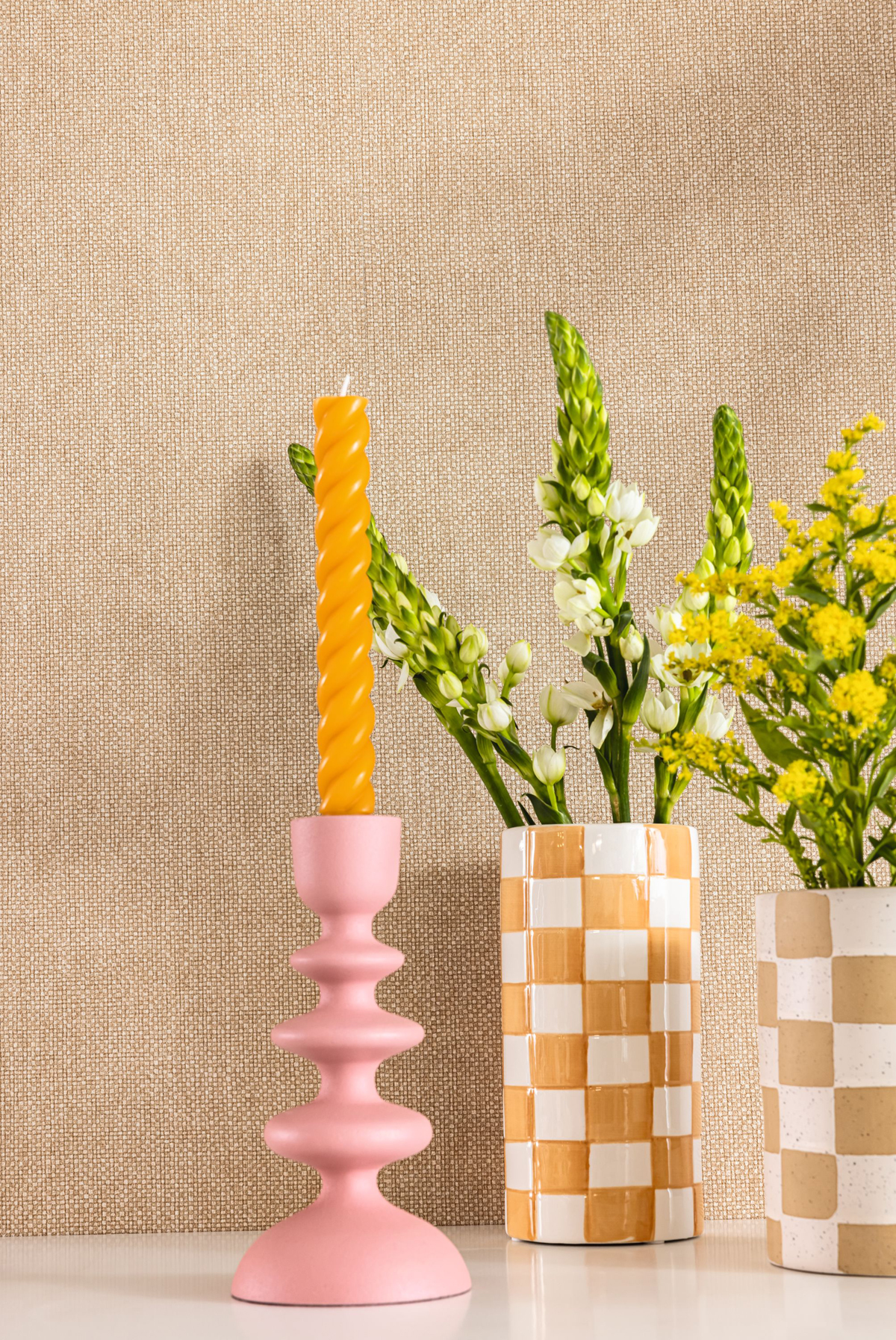 Papier peint Uni Mat Damier beige noisette - Stay Wild de Casélio | Réf. WILD104991796