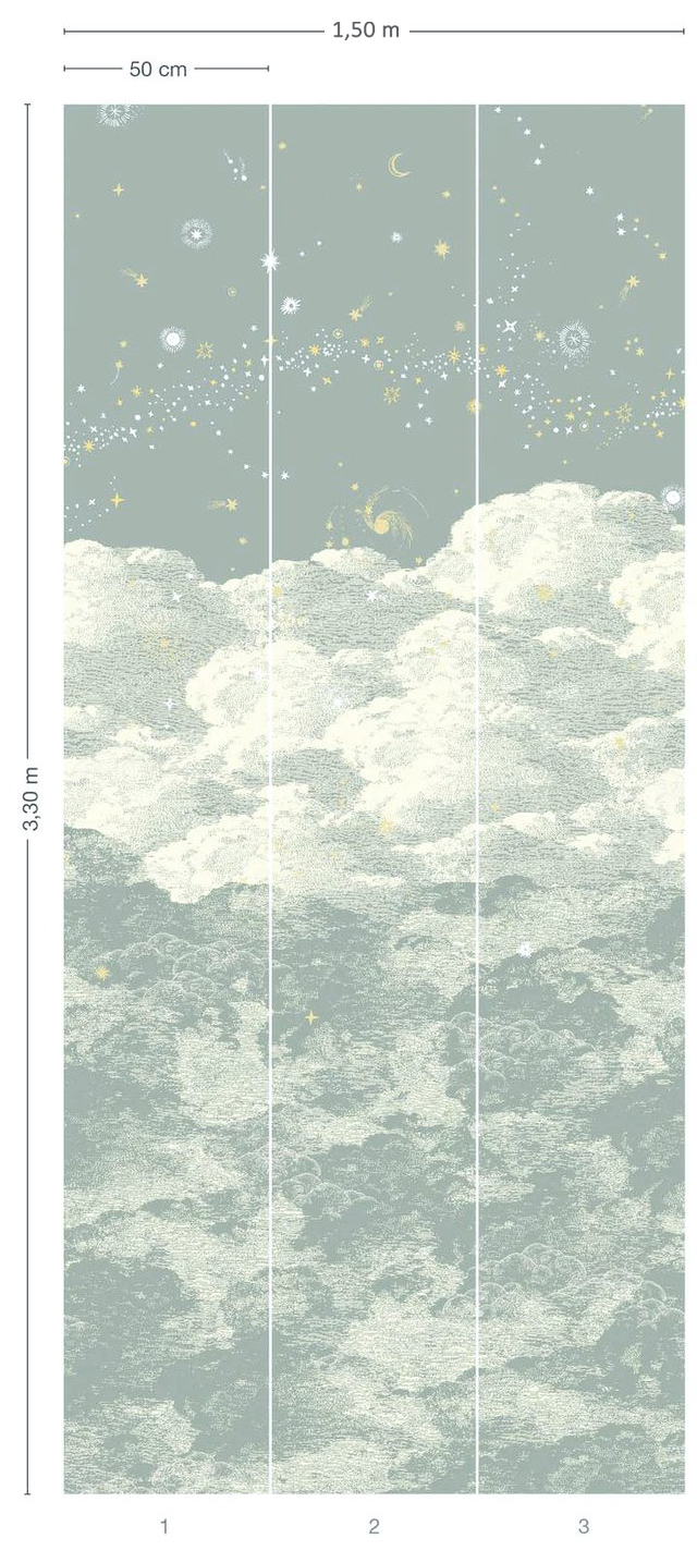 Papier peint panoramique Cosmos Jour - 1/2/3 - Isidore Leroy