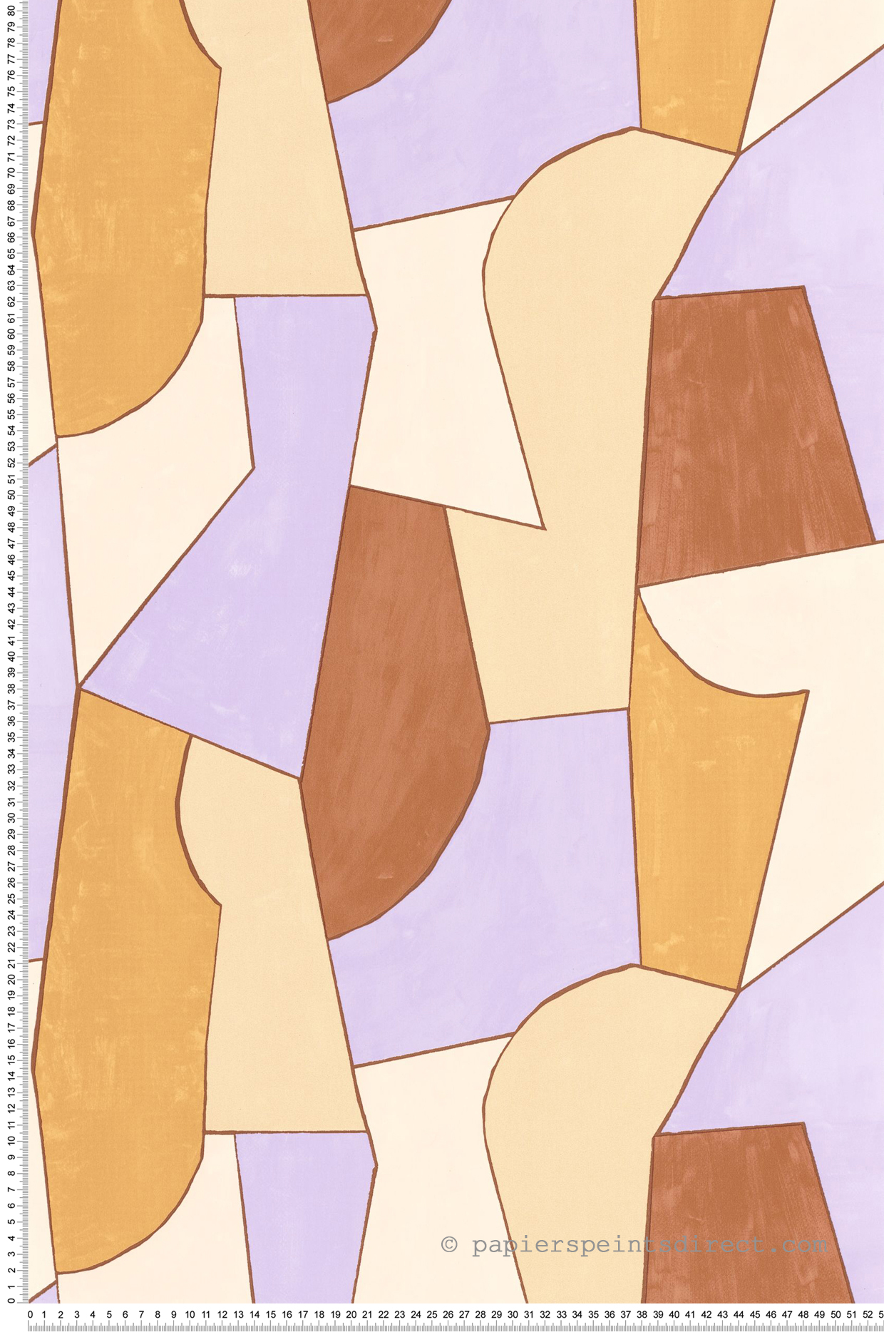 Papier peint Graphique Etoffe parme camel - XXL de Casélio | Réf. XXL104513040