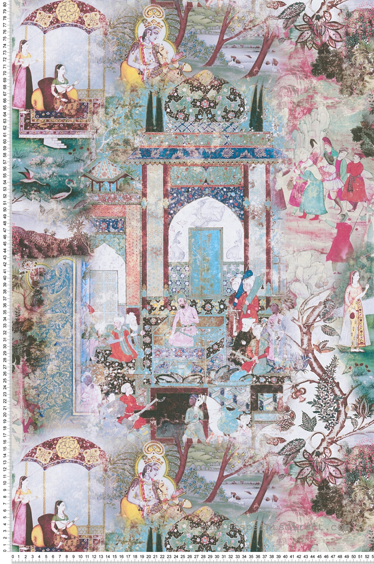 Papier peint Paysage Indien bleu - Dream Flowery de Architects Paper | Réf. 38174-3