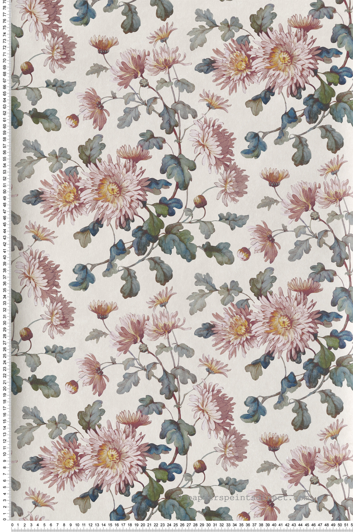 Papier peint Fleurs Vintage Charlotte blush - V&A Decorative Papers III d'Initiales | Réf. INI-2513-190-03