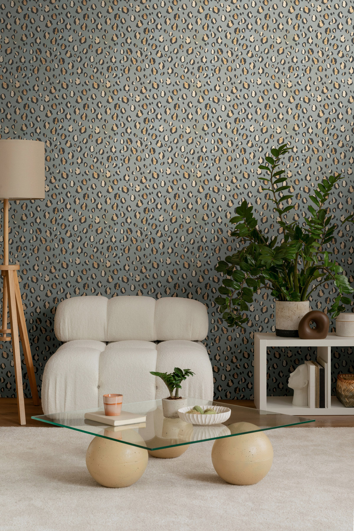 Papier peint Léopard Imprimé gris - Anna D'Andrea d'A.S. Création | Réf. AS-782162