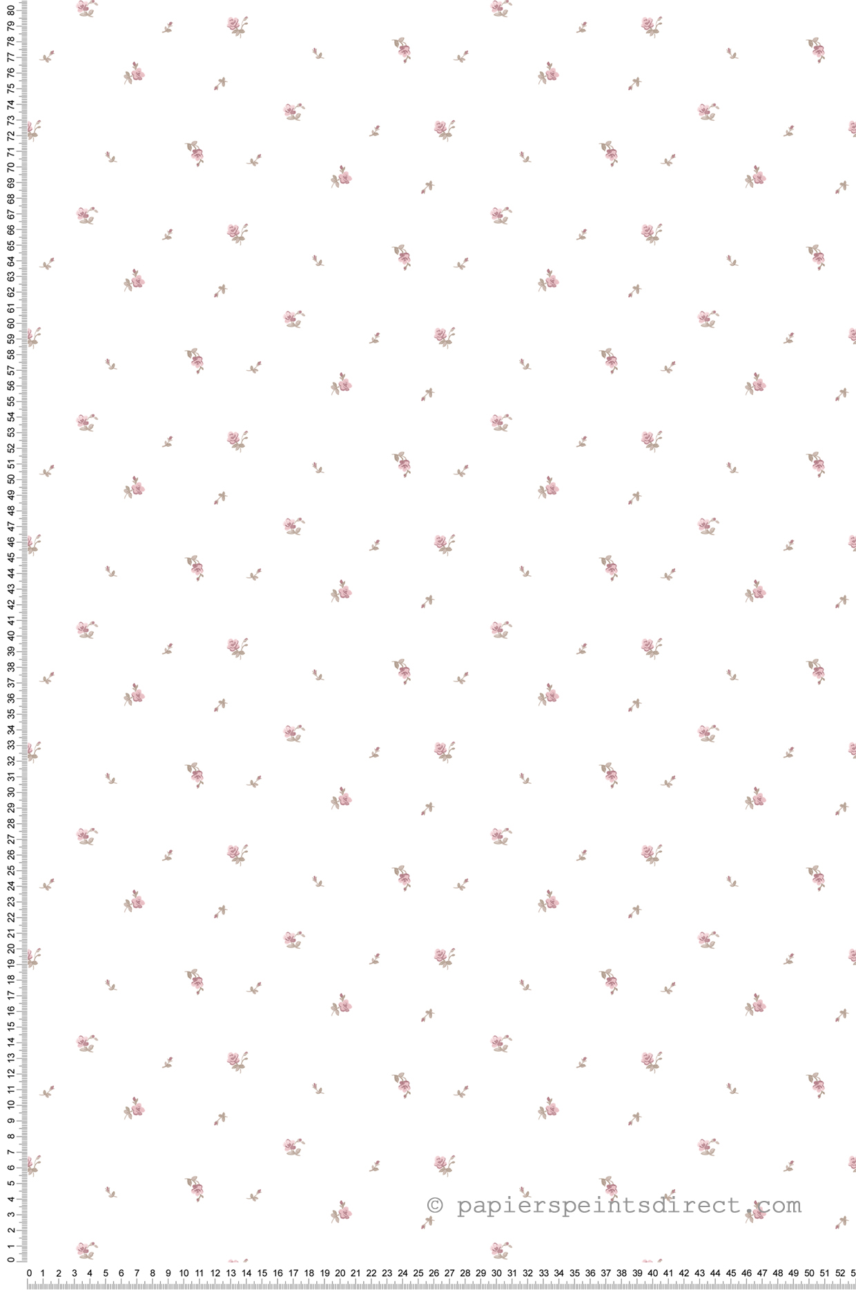 Papier peint Mini Fleur Liberty rose blanc - My Little Cottage de Montecolino | Réf. MC-M12341